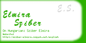 elmira sziber business card